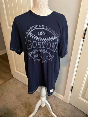 Mitchell & Ness Navy Boston Red Sox Graphic Tee - Men